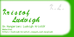 kristof ludvigh business card