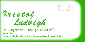 kristof ludvigh business card